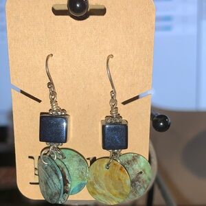 PULSE design Multi-Color Dangle Earrings sterling silver earwires